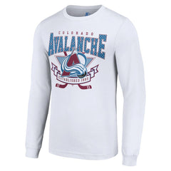 Colorado Avalanche Starter Team Logo Graphic Long Sleeve T-Shirt - White T-shirts