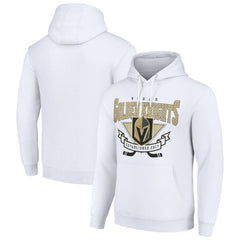Vegas Golden Knights Starter Team Logo Graphic Fleece Tri-Blend Pullover Hoodie - White Hoodies