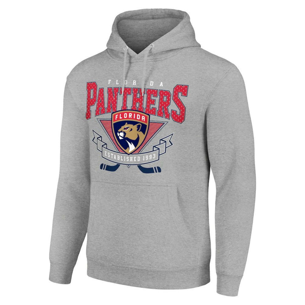 Florida Panthers Starter Team Logo Graphic Fleece Tri-Blend Pullover Hoodie - Heather Gray Hoodies