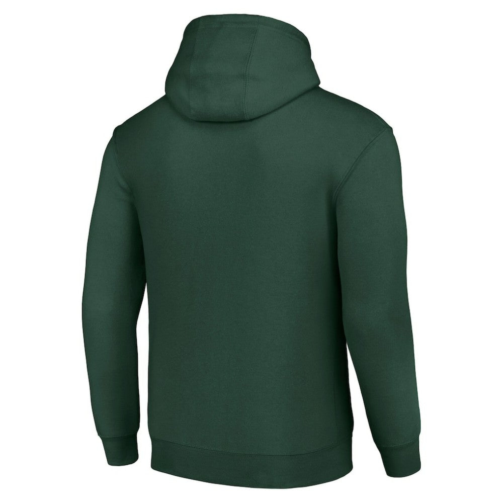 Minnesota Wild Starter Team Logo Graphic Fleece Tri-Blend Pullover Hoodie - Olive Hoodies