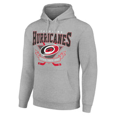 Carolina Hurricanes Starter Team Logo Graphic Fleece Tri-Blend Pullover Hoodie - Heather Gray Hoodies