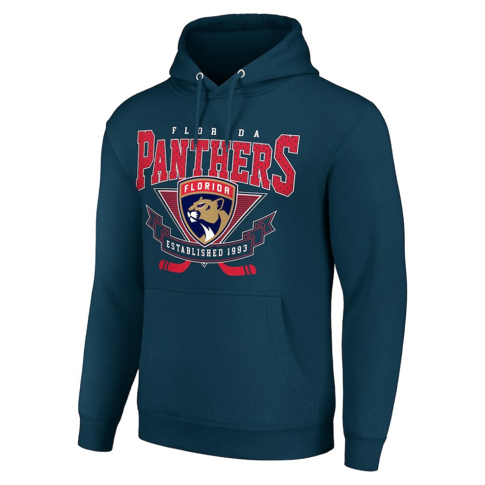 Florida Panthers Starter Team Logo Graphic Fleece Tri-Blend Pullover Hoodie - Navy Hoodies