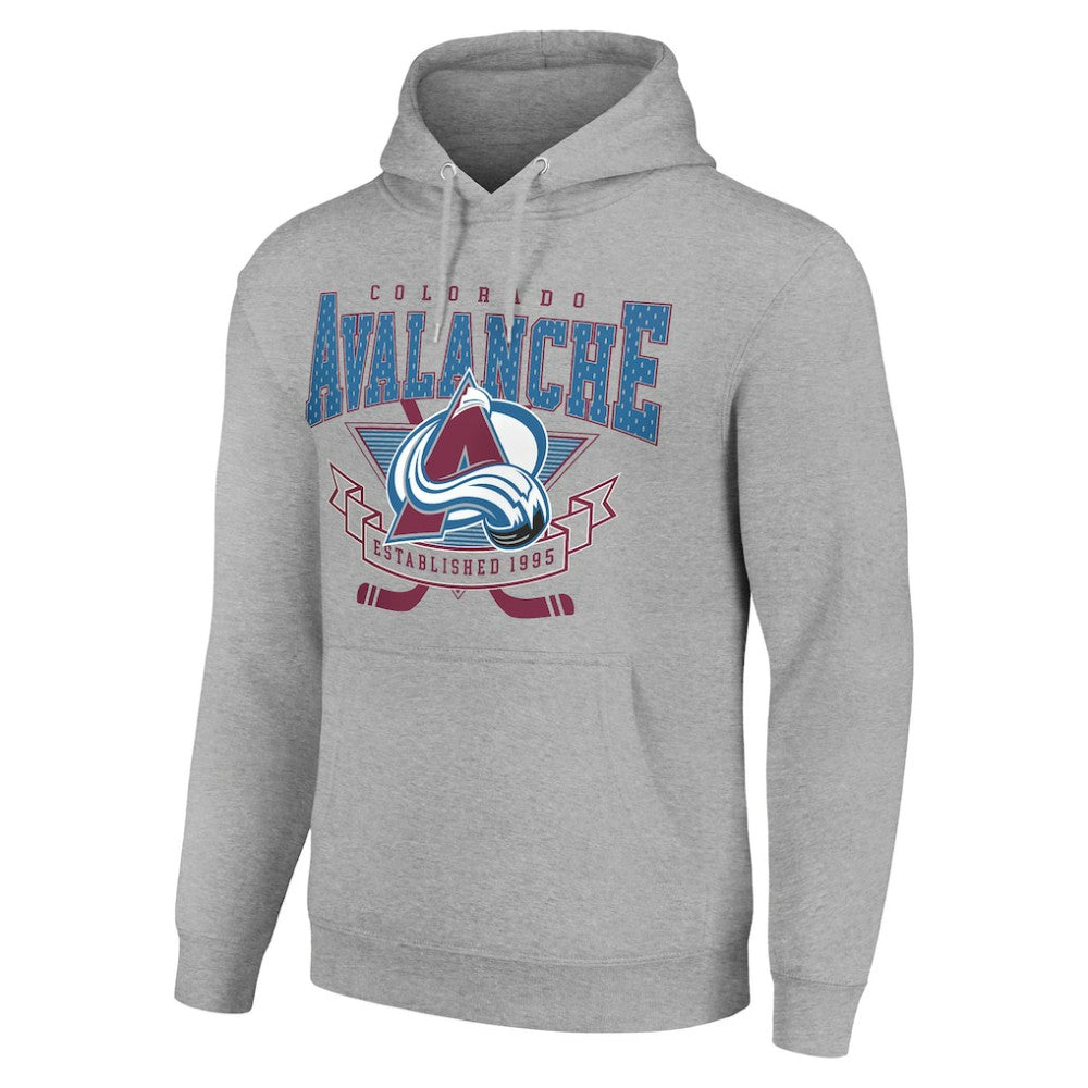 Colorado Avalanche Starter Team Logo Graphic Fleece Tri-Blend Pullover Hoodie - Heather Gray Hoodies