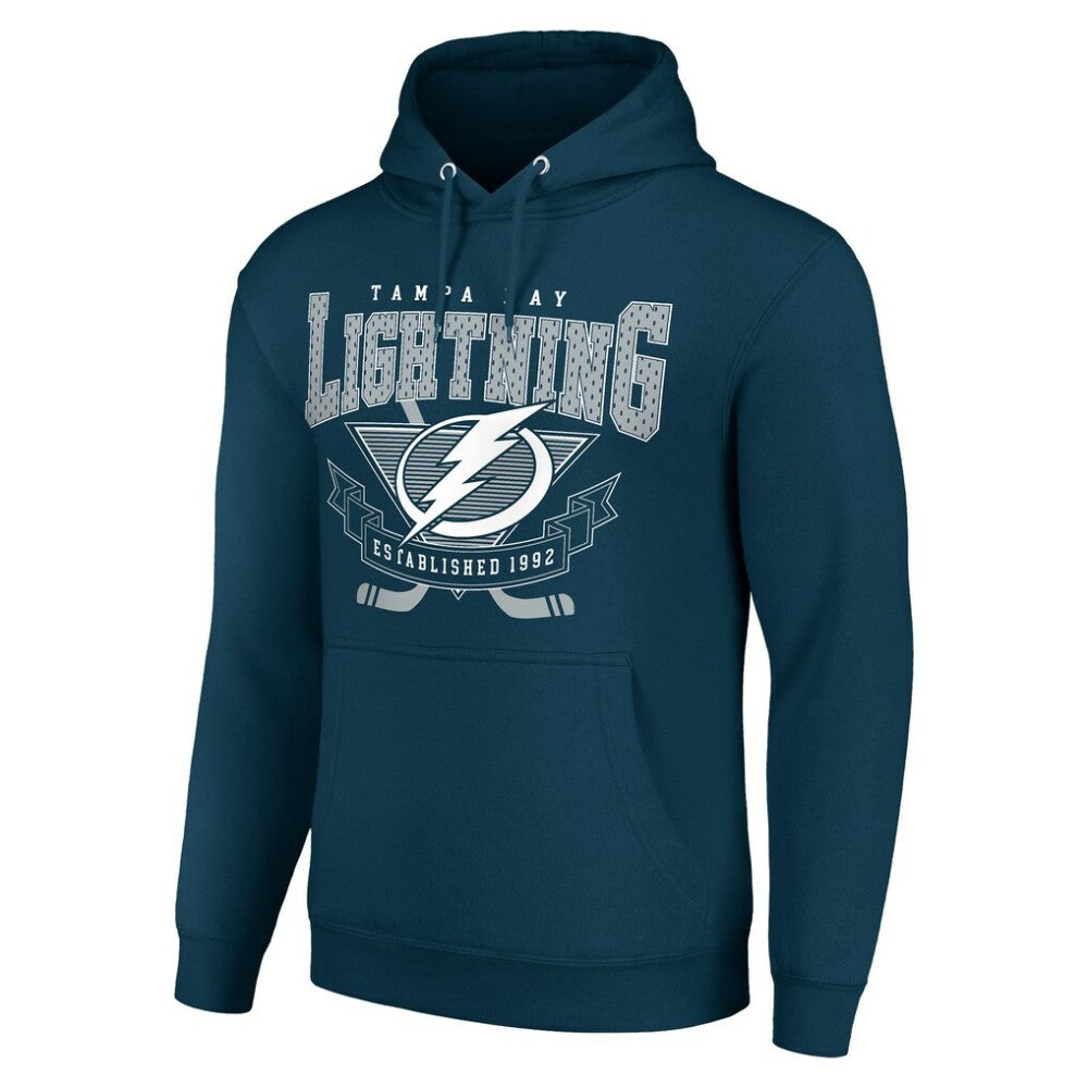 Tampa Bay Lightning Starter Team Logo Graphic Fleece Tri-Blend Pullover Hoodie - Navy Hoodies