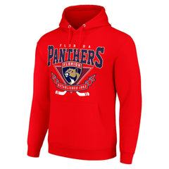 Florida Panthers Starter Team Logo Graphic Fleece Tri-Blend Pullover Hoodie - Red Hoodies