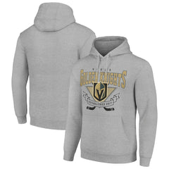 Vegas Golden Knights Starter Team Logo Graphic Fleece Tri-Blend Pullover Hoodie - Heather Gray Hoodies