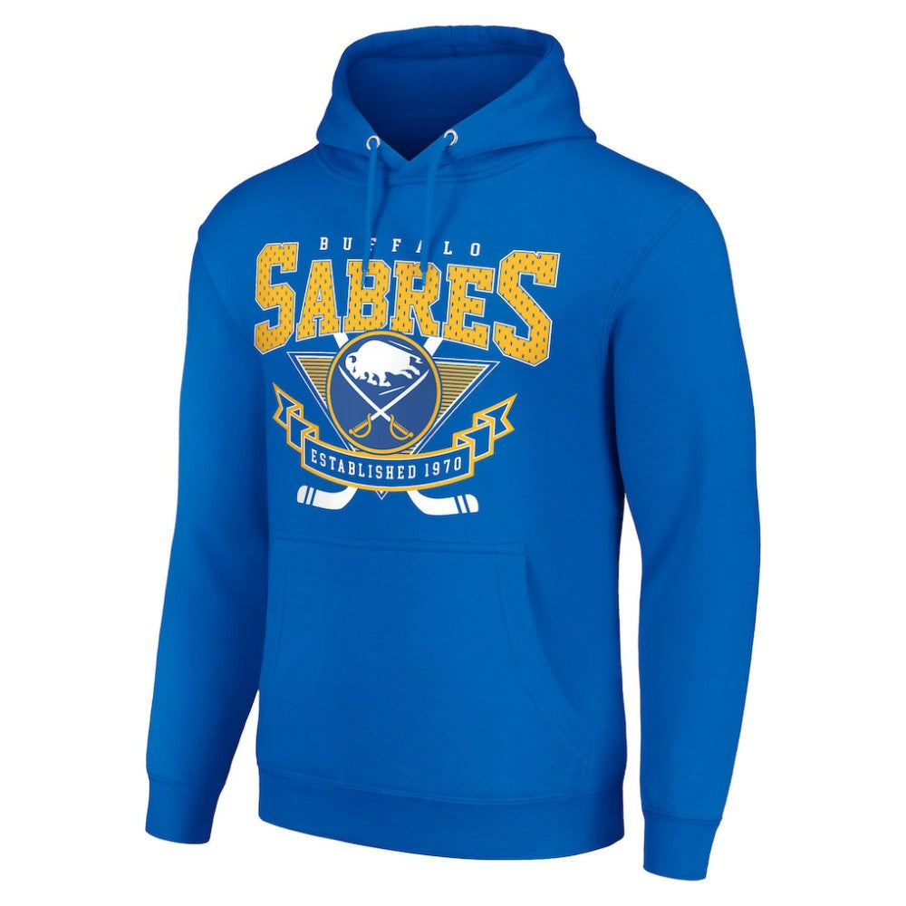 Buffalo Sabres Starter Team Logo Graphic Fleece Tri-Blend Pullover Hoodie - Royal Hoodies