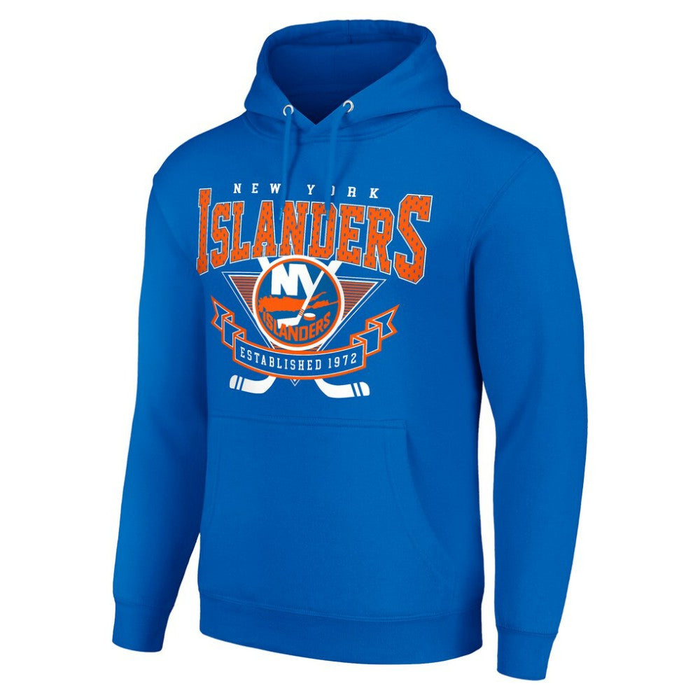 New York Islanders Starter Team Logo Graphic Fleece Tri-Blend Pullover Hoodie - Royal Hoodies