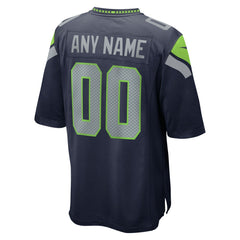 Seattle Seahawks Custom Game Jersey - College Navy sale