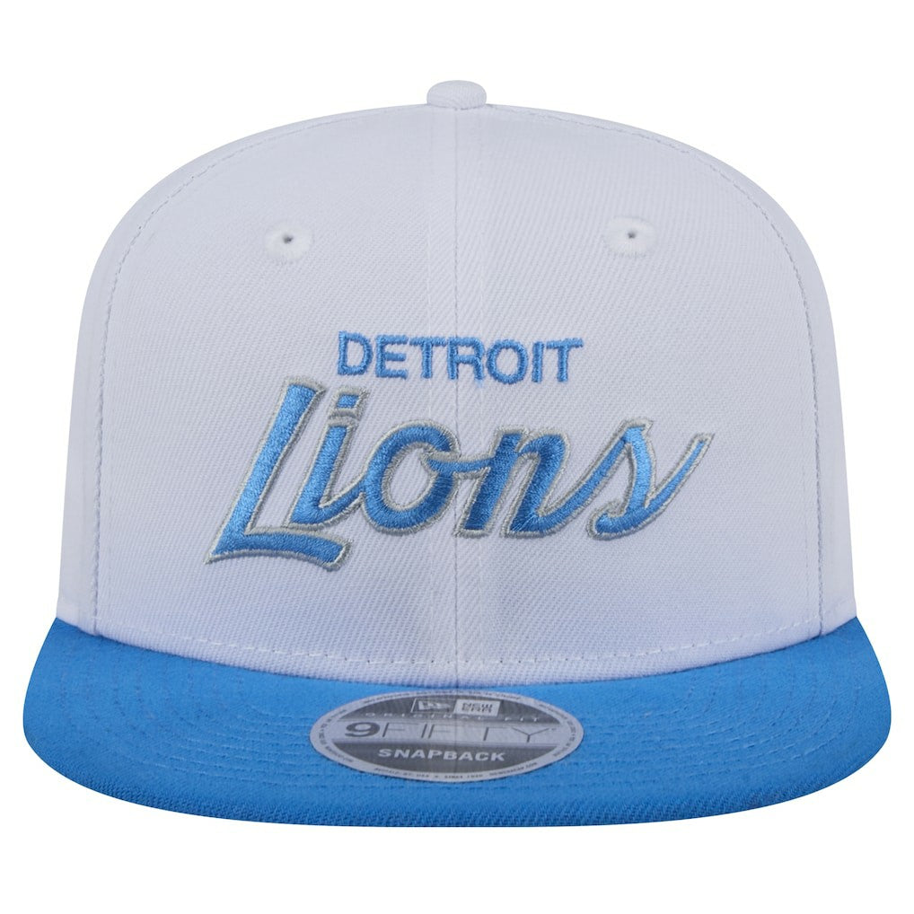 Detroit Lions New Era Sparky 9FIFTY Snapback Hat - White/Blue outlet