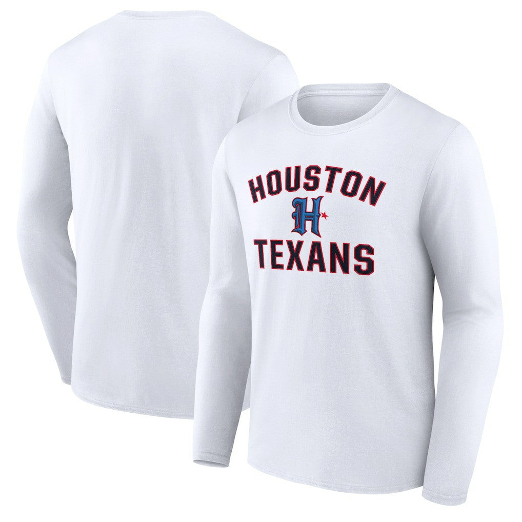 Houston Texans Secondary Logo Victory Arch Long Sleeve T-Shirt - White outlet