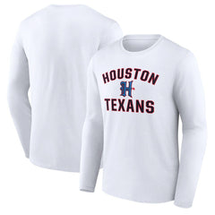 Houston Texans Secondary Logo Victory Arch Long Sleeve T-Shirt - White outlet