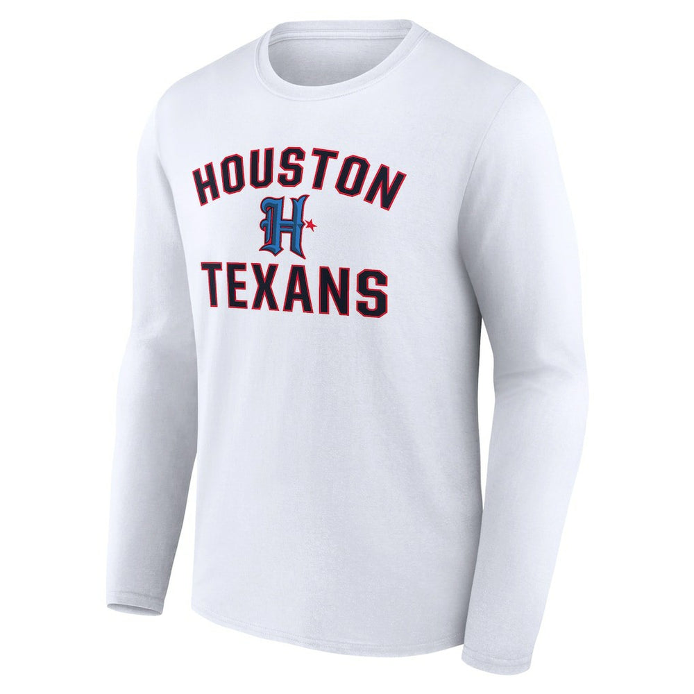 Houston Texans Secondary Logo Victory Arch Long Sleeve T-Shirt - White outlet