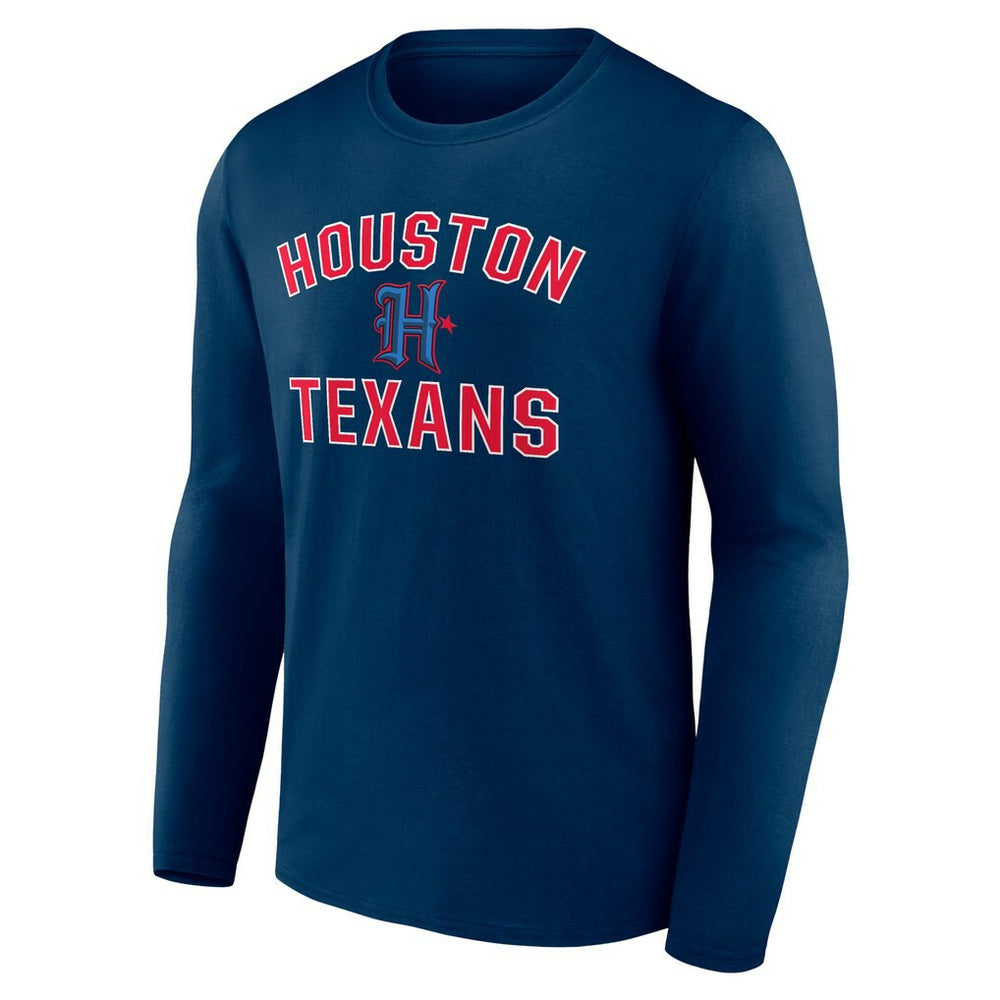 Houston Texans Secondary Logo Victory Arch Long Sleeve T-Shirt - Navy cheap