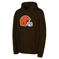 Cleveland Browns Youth Team Logo Pullover Hoodie - Brown for sale