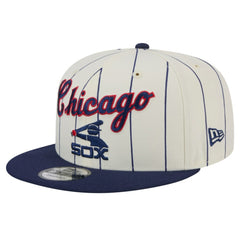 Chicago White Sox Jersey Pinstripe 9FIFTY Snapback Hat Cream