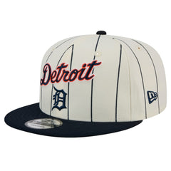 Detroit Tigers Jersey Pinstripe 9FIFTY Snapback Hat White
