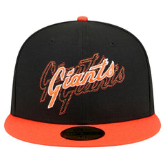San Francisco Giants Shadow Stitch 59FIFTY Fitted Hat Black