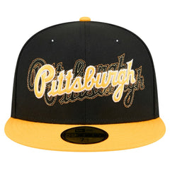 Pittsburgh Pirates Shadow Stitch 59FIFTY Fitted Hat Black
