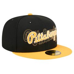 Pittsburgh Pirates Shadow Stitch 59FIFTY Fitted Hat Black