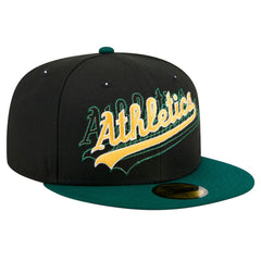 Athletics Shadow Stitch 59FIFTY Fitted Hat Black