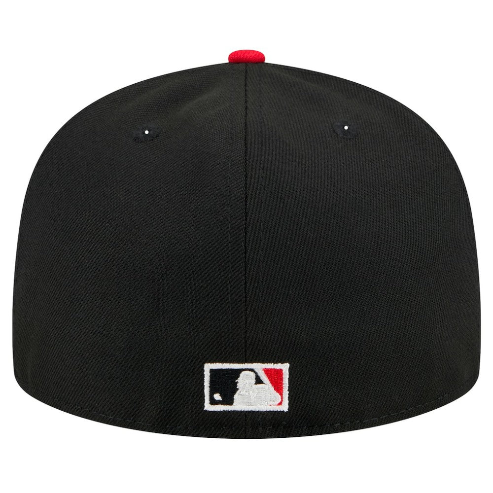 Atlanta Braves Shadow Stitch 59FIFTY Fitted Hat Black