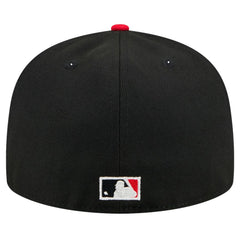 Atlanta Braves Shadow Stitch 59FIFTY Fitted Hat Black
