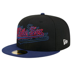 Chicago White Sox Shadow Stitch 59FIFTY Fitted Hat Black
