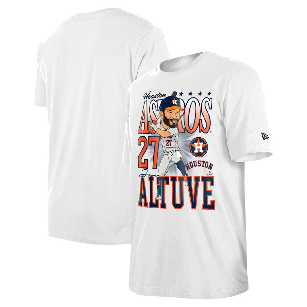 Jose Altuve Houston Astros Caricature T-Shirt White