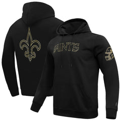 New Orleans Saints Pro Standard Classic Chenille Pullover Hoodie - Black online