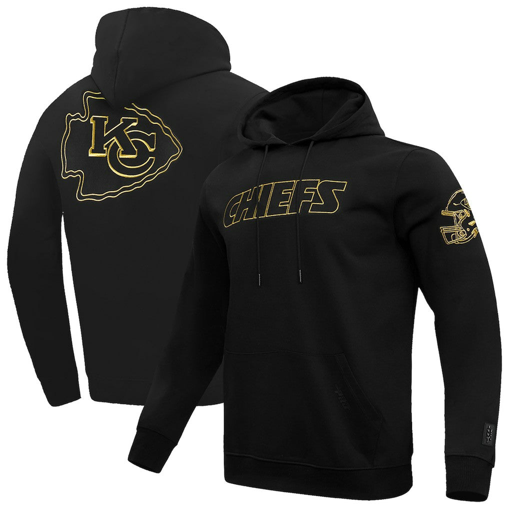 Kansas City Chiefs Pro Standard Classic Chenille Pullover Hoodie - Black on sale