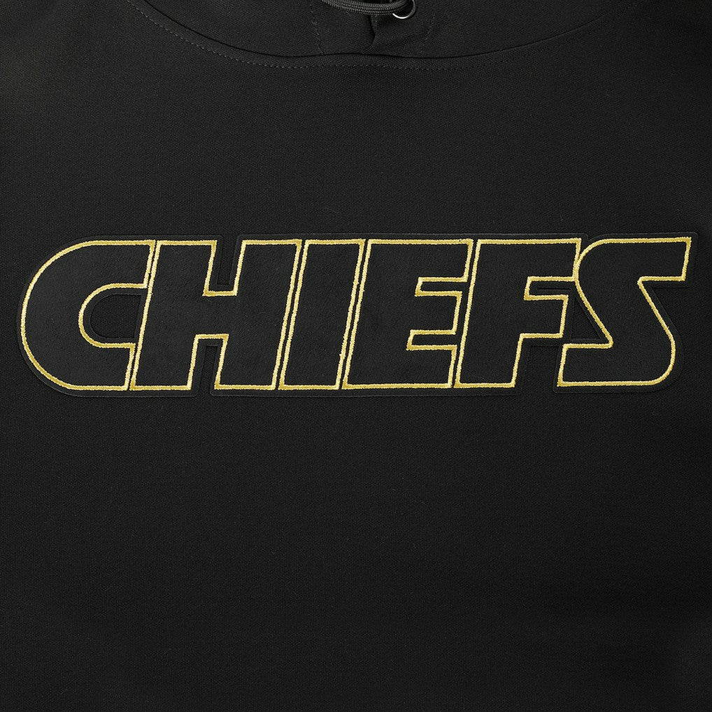 Kansas City Chiefs Pro Standard Classic Chenille Pullover Hoodie - Black on sale