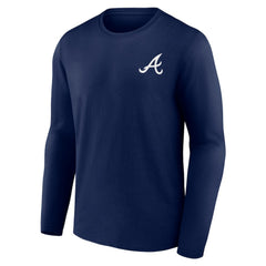 Atlanta Braves Blooper Burger Long Sleeve T-Shirt Navy