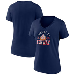 Boston Red Sox Women's Take Me to Fenway V-Neck T-Shirt Navy