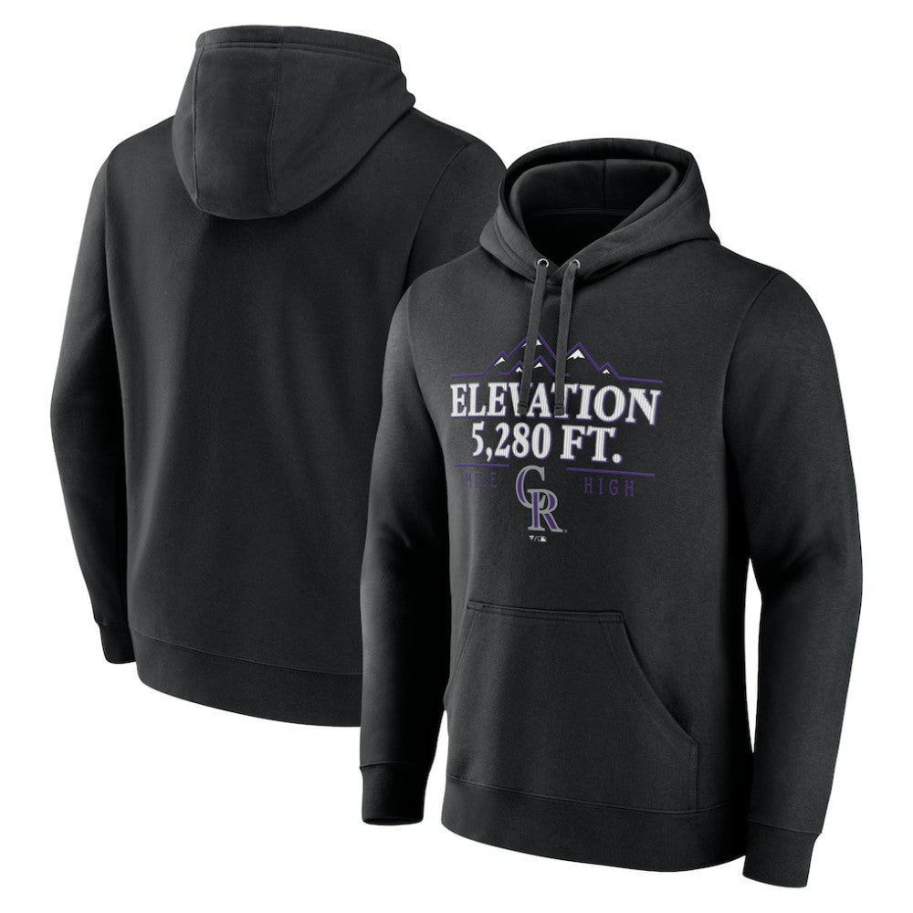 Colorado Rockies Elevation Pullover Hoodie Black