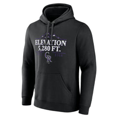 Colorado Rockies Elevation Pullover Hoodie Black