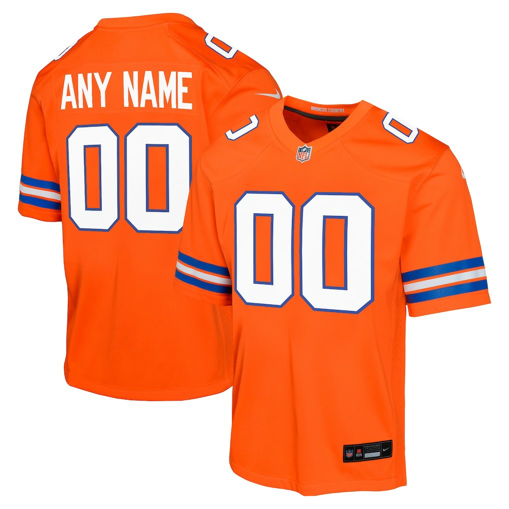 Denver Broncos Youth Mile High Collection 1977 Throwback Custom Game Jersey - Orange for sale