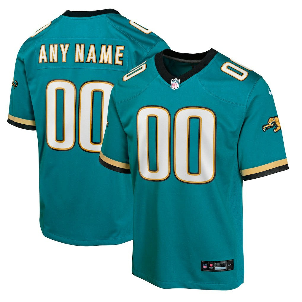 Jacksonville Jaguars Youth Prowler Throwback Custom Game Jersey - Teal on sale
