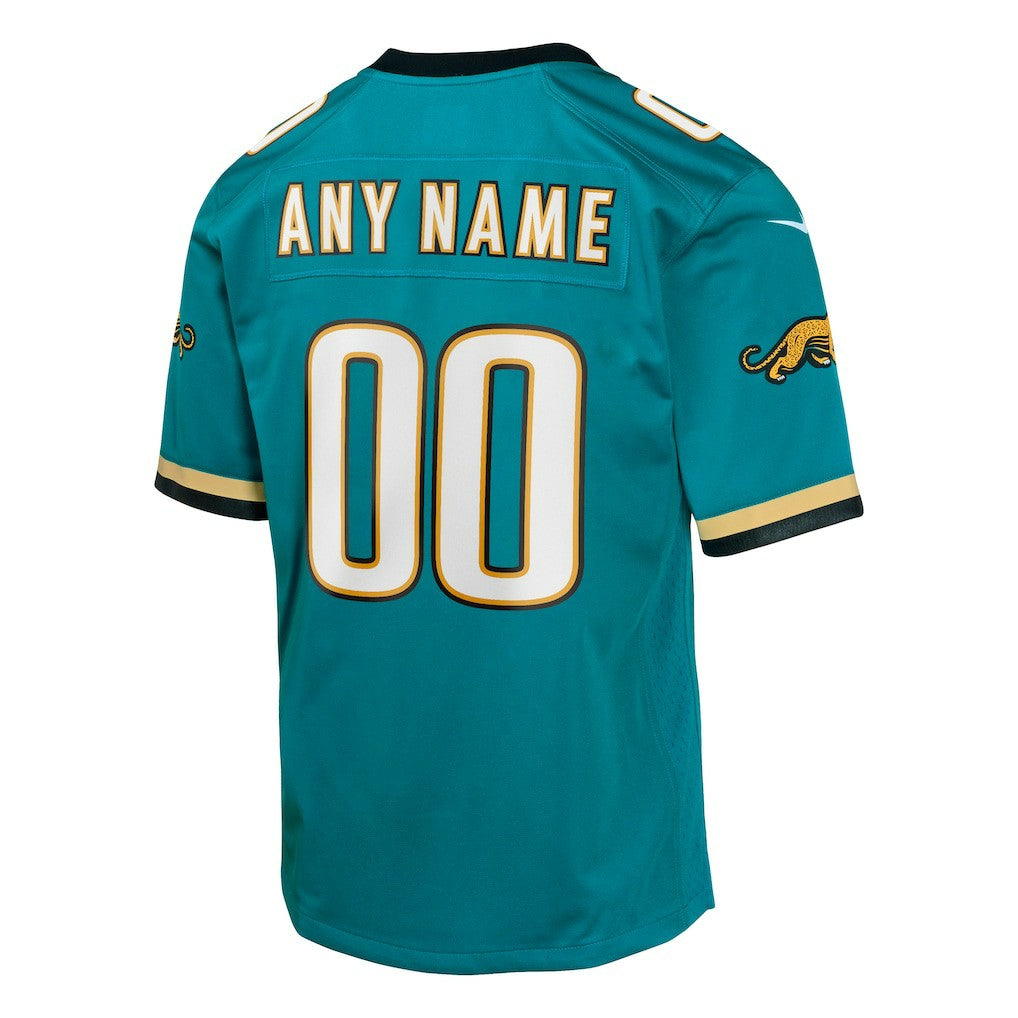 Jacksonville Jaguars Youth Prowler Throwback Custom Game Jersey - Teal on sale