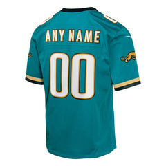 Jacksonville Jaguars Youth Prowler Throwback Custom Game Jersey - Teal on sale