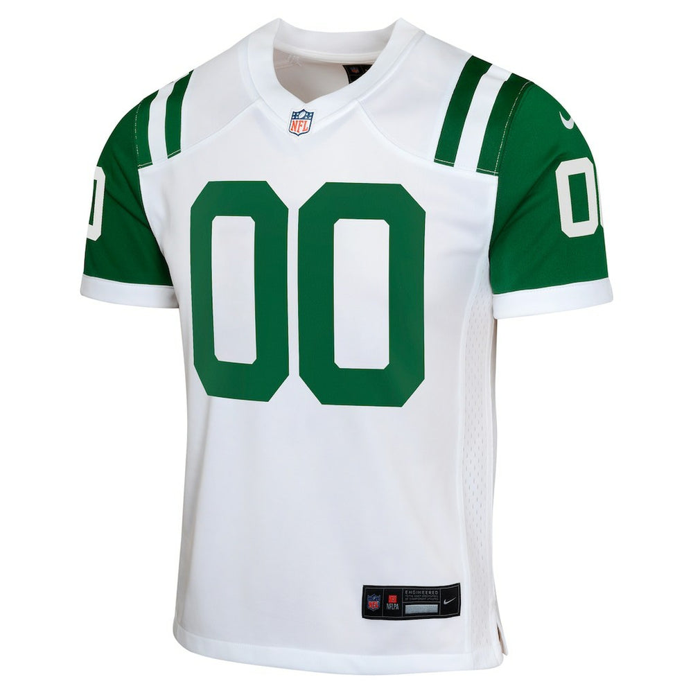 New York Jets Youth Classic Alternate Custom Replica Jersey - White for sale