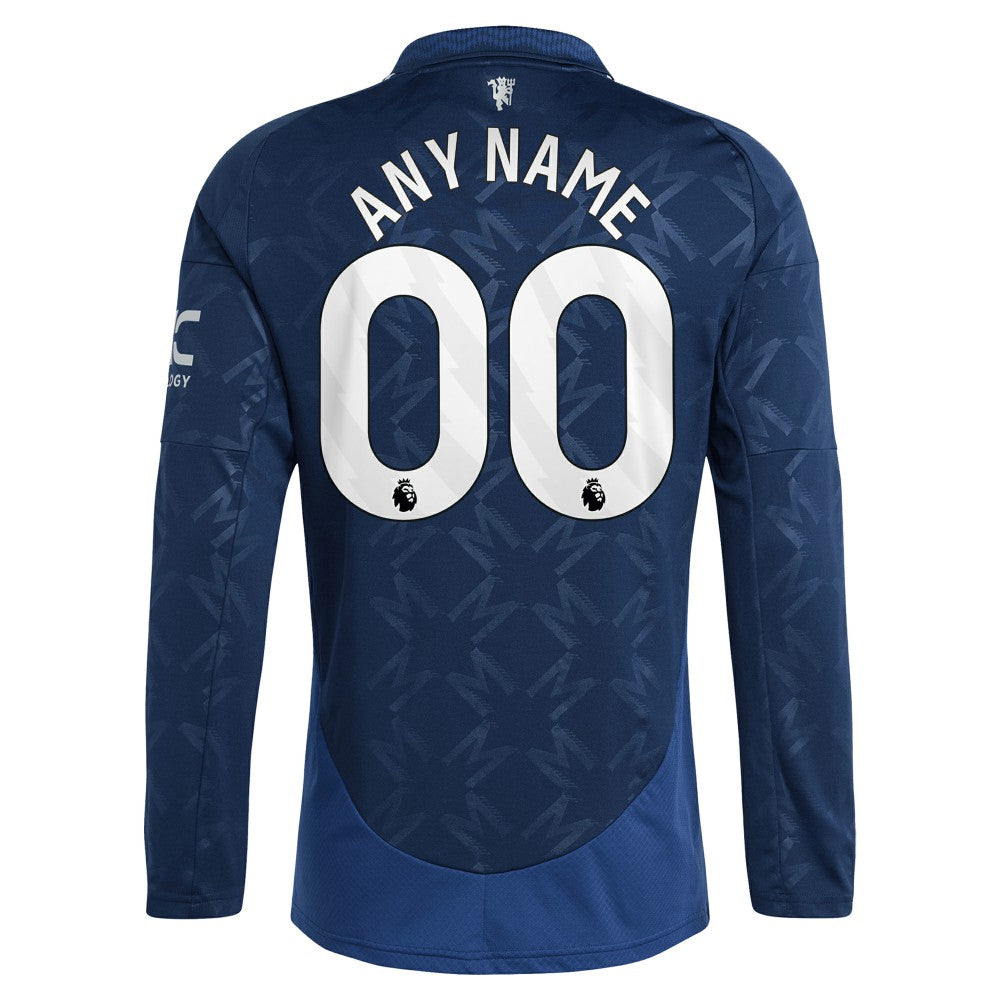 Manchester United 2024/25 Away Replica Long Sleeve Custom Jersey - Navy outlet