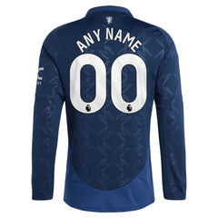 Manchester United 2024/25 Away Replica Long Sleeve Custom Jersey - Navy outlet