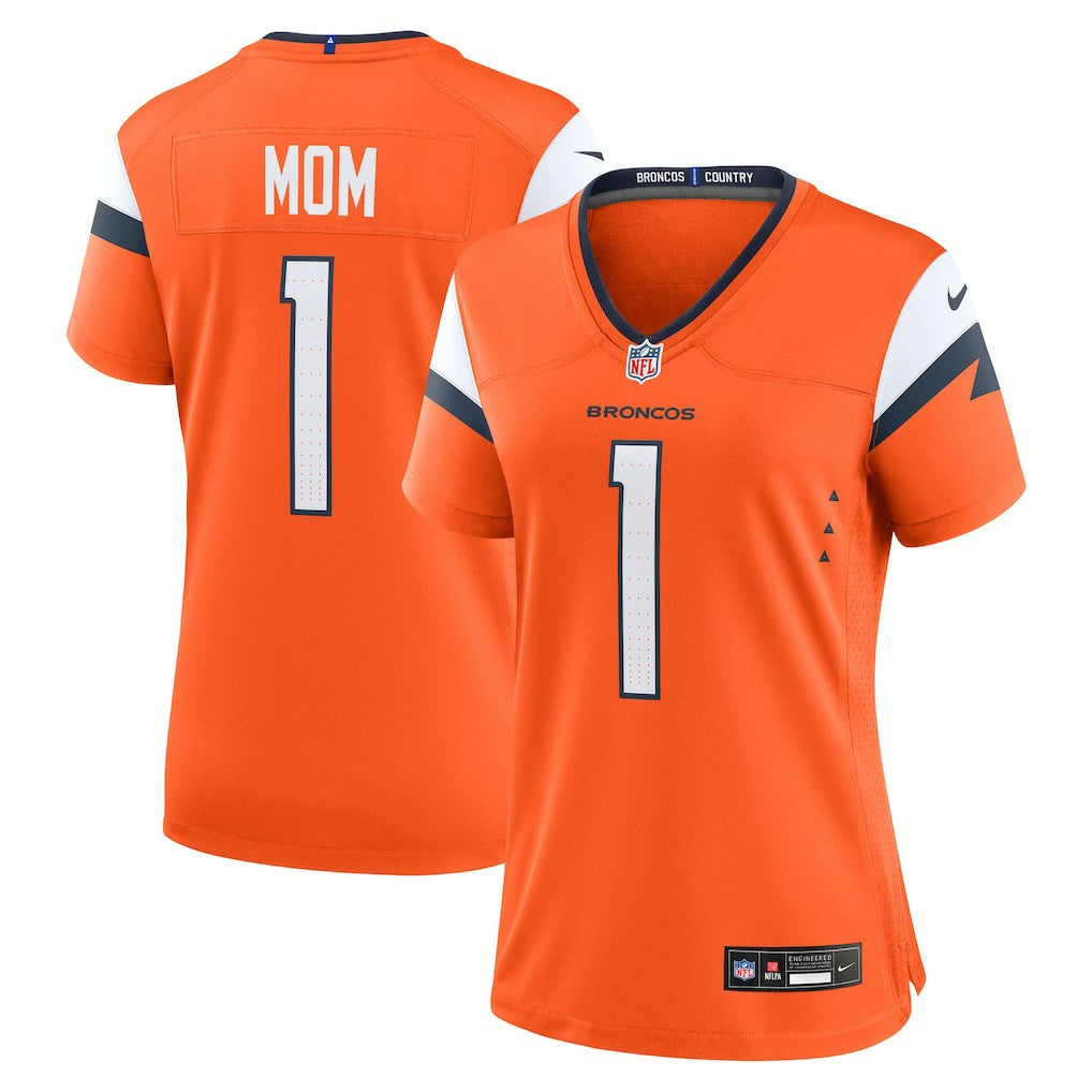 Denver Broncos Women's #1 Mom Game Jersey - Orange sale