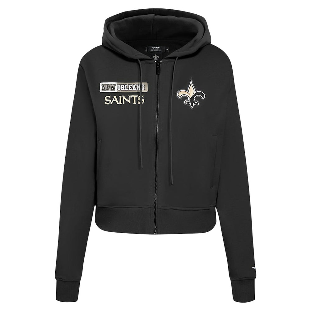 New Orleans Saints Pro Standard Women's Split Logo Full-Zip Hoodie - Black outlet