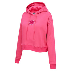 Miami Dolphins Pro Standard Women's Triple Pink Cropped Fleece Pullover Hoodie - Pink on sale