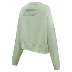 Jacksonville Jaguars Pro Standard Women's Oversized Cropped Neutral Pullover Sweatshirt - Light Green sale