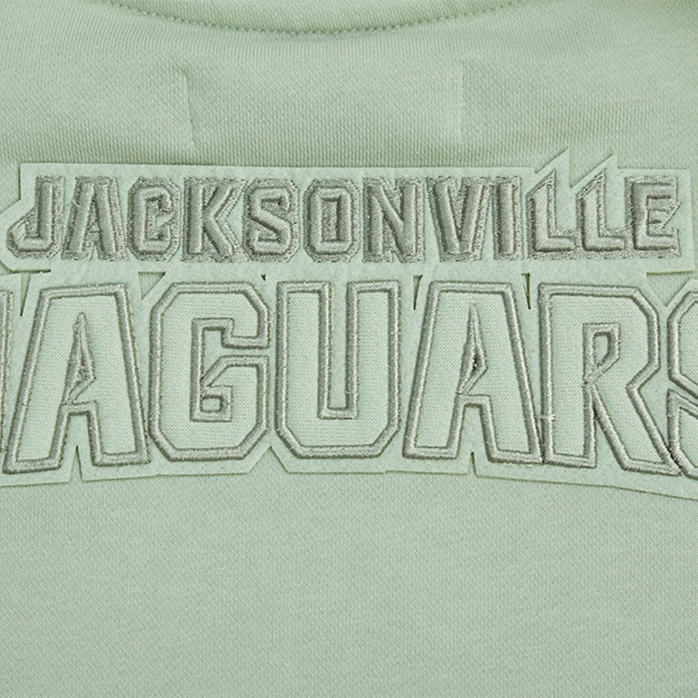 Jacksonville Jaguars Pro Standard Women's Oversized Cropped Neutral Pullover Sweatshirt - Light Green sale