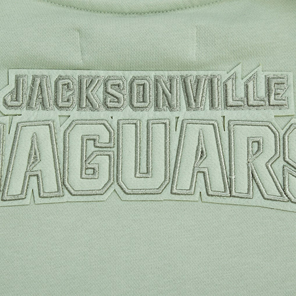 Jacksonville Jaguars Pro Standard Women's Oversized Cropped Neutral Pullover Sweatshirt - Light Green sale