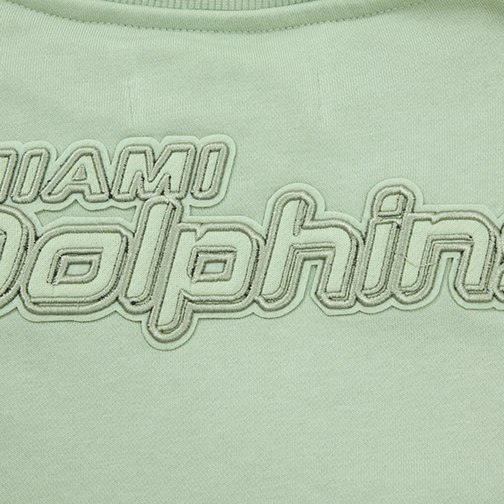 Miami Dolphins Pro Standard Women's Oversized Cropped Neutral Pullover Sweatshirt - Light Green for sale